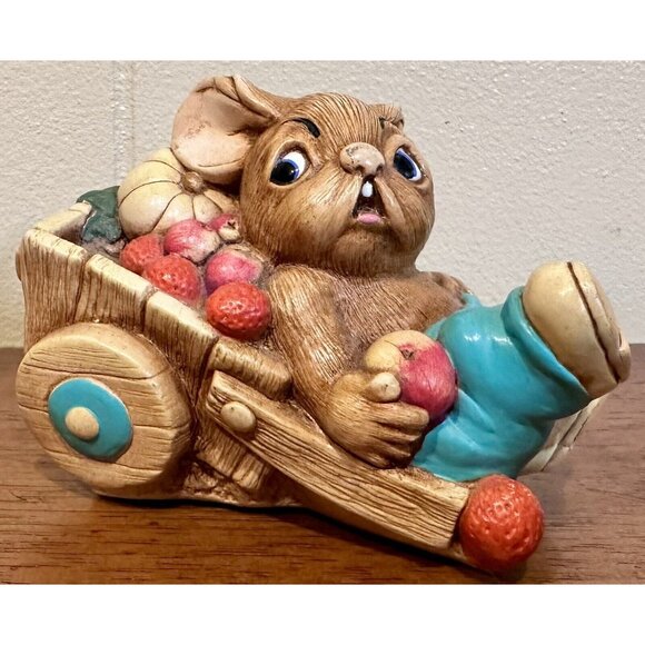 Pendelfin Rabbit Collectible Set Figurine England Hand Painted Vintage W/ Paper - Picture 2 of 16
